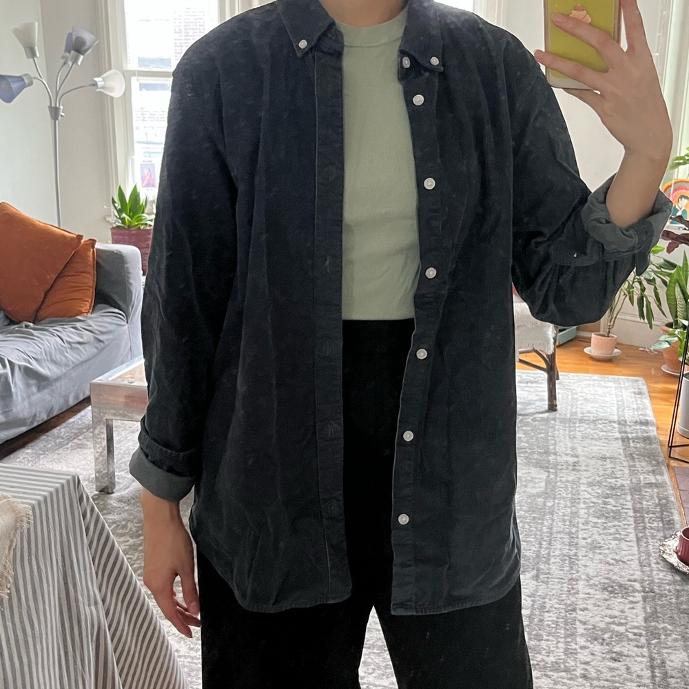 Everlane corduroy dark blue shirt
